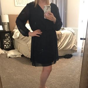 Navy long sleeve dress